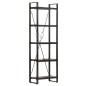 vidaXL Estantería de 5 niveles madera maciza mango negro 60x30x180 cm vidaXL Estantería de 5 niveles madera maciza mango negro 60x30x180 cm