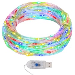 vidaXL Guirnalda de micro luces LED 40 m 400 LED de colores