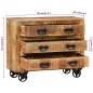 vidaXL Aparador con 3 cajones madera maciza de mango rugosa 80x30x65cm vidaXL Aparador con 3 cajones madera maciza de mango rugosa 80x30x65cm