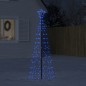 vidaXL Árbol de Navidad cono con estacas 220 LEDs azul 180 cm vidaXL Árbol de Navidad cono con estacas 220 LEDs azul 180 cm