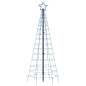 vidaXL Árbol de Navidad cono con estacas 220 LEDs azul 180 cm vidaXL Árbol de Navidad cono con estacas 220 LEDs azul 180 cm