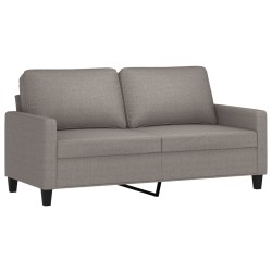 vidaXL Sofá de 2 plazas de tela gris taupé 140 cm