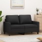 vidaXL Sofá de 2 plazas de cuero sintético negro 120 cm vidaXL Sofá de 2 plazas de cuero sintético negro 120 cm