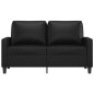 vidaXL Sofá de 2 plazas de cuero sintético negro 120 cm vidaXL Sofá de 2 plazas de cuero sintético negro 120 cm
