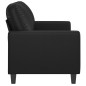 vidaXL Sofá de 2 plazas de cuero sintético negro 120 cm vidaXL Sofá de 2 plazas de cuero sintético negro 120 cm