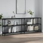 vidaXL Mesa consola madera de ingeniería negra 200x29x75 cm vidaXL Mesa consola madera de ingeniería negra 200x29x75 cm