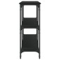 vidaXL Mesa consola madera de ingeniería negra 200x29x75 cm vidaXL Mesa consola madera de ingeniería negra 200x29x75 cm