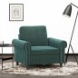 vidaXL Sillón de terciopelo verde oscuro 60 cm vidaXL Sillón de terciopelo verde oscuro 60 cm