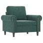 vidaXL Sillón de terciopelo verde oscuro 60 cm vidaXL Sillón de terciopelo verde oscuro 60 cm