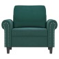 vidaXL Sillón de terciopelo verde oscuro 60 cm vidaXL Sillón de terciopelo verde oscuro 60 cm
