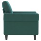 vidaXL Sillón de terciopelo verde oscuro 60 cm vidaXL Sillón de terciopelo verde oscuro 60 cm