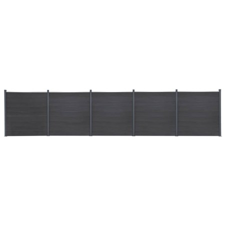 vidaXL Juego de paneles de valla WPC gris 872x186 cm