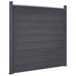 vidaXL Juego de paneles de valla WPC gris 872x186 cm