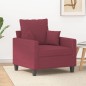 vidaXL Sillón de tela rojo tinto 60 cm vidaXL Sillón de tela rojo tinto 60 cm