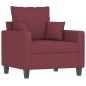 vidaXL Sillón de tela rojo tinto 60 cm vidaXL Sillón de tela rojo tinto 60 cm