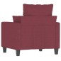 vidaXL Sillón de tela rojo tinto 60 cm vidaXL Sillón de tela rojo tinto 60 cm