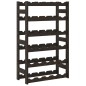 vidaXL Botellero para 30 botellas madera maciza de pino negro vidaXL Botellero para 30 botellas madera maciza de pino negro