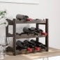 vidaXL Botellero para 12 botellas madera maciza de pino negro vidaXL Botellero para 12 botellas madera maciza de pino negro