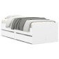 vidaXL Estructura de cama con cajones blanco 90x190 cm