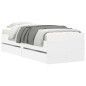 vidaXL Estructura de cama con cajones blanco 90x190 cm