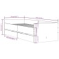 vidaXL Estructura de cama con cajones blanco 90x190 cm