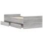 vidaXL Estructura de cama con cajones Sonoma gris 75x190 cm vidaXL Estructura de cama con cajones Sonoma gris 75x190 cm