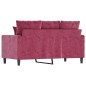 vidaXL Sofá de 2 plazas de terciopelo rojo tinto 120 cm vidaXL Sofá de 2 plazas de terciopelo rojo tinto 120 cm