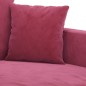 vidaXL Sofá de 2 plazas de terciopelo rojo tinto 120 cm vidaXL Sofá de 2 plazas de terciopelo rojo tinto 120 cm