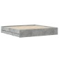 vidaXL Cama con cajones madera ingeniería gris hormigón 160x200 cm vidaXL Cama con cajones madera ingeniería gris hormigón 160x200 cm