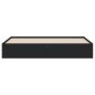 vidaXL Estructura cama con cajones madera ingeniería negra 160x200 cm vidaXL Estructura cama con cajones madera ingeniería negra 160x200 cm
