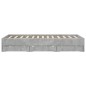vidaXL Cama con cajones madera ingeniería gris hormigón 150x200 cm vidaXL Cama con cajones madera ingeniería gris hormigón 150x200 cm