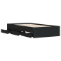 vidaXL Cama con cajones madera de ingeniería negra 90x200 cm vidaXL Cama con cajones madera de ingeniería negra 90x200 cm
