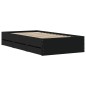 vidaXL Cama con cajones madera de ingeniería negra 90x200 cm vidaXL Cama con cajones madera de ingeniería negra 90x200 cm