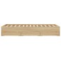 vidaXL Cama con cajones madera ingeniería roble Sonoma 135x190 cm vidaXL Cama con cajones madera ingeniería roble Sonoma 135x190 cm