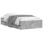 vidaXL Cama con cajones madera ingeniería gris hormigón 90x190 cm vidaXL Cama con cajones madera ingeniería gris hormigón 90x190 cm