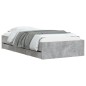 vidaXL Cama con cajones madera ingeniería gris hormigón 90x190 cm vidaXL Cama con cajones madera ingeniería gris hormigón 90x190 cm