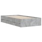 vidaXL Cama con cajones madera ingeniería gris hormigón 90x190 cm vidaXL Cama con cajones madera ingeniería gris hormigón 90x190 cm