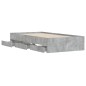 vidaXL Cama con cajones madera ingeniería gris hormigón 90x190 cm vidaXL Cama con cajones madera ingeniería gris hormigón 90x190 cm