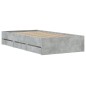 vidaXL Cama con cajones madera ingeniería gris hormigón 90x190 cm vidaXL Cama con cajones madera ingeniería gris hormigón 90x190 cm