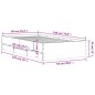 vidaXL Cama con cajones madera ingeniería gris hormigón 90x190 cm vidaXL Cama con cajones madera ingeniería gris hormigón 90x190 cm
