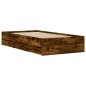 vidaXL Cama con cajones madera de ingeniería roble ahumado 75x190 cm vidaXL Cama con cajones madera de ingeniería roble ahumado 75x190 cm