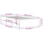vidaXL Cama con cajones madera de ingeniería roble ahumado 75x190 cm vidaXL Cama con cajones madera de ingeniería roble ahumado 75x190 cm