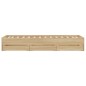 vidaXL Cama con cajones madera ingeniería roble Sonoma 75x190 cm
