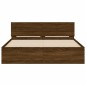 vidaXL Estructura de cama cabecero y luces LED marrón roble 160x200 cm vidaXL Estructura de cama cabecero y luces LED marrón roble 160x200 cm