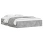 vidaXL Cama con cajones madera ingeniería gris hormigón 140x200 cm vidaXL Cama con cajones madera ingeniería gris hormigón 140x200 cm