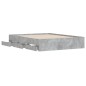 vidaXL Cama con cajones madera ingeniería gris hormigón 140x200 cm vidaXL Cama con cajones madera ingeniería gris hormigón 140x200 cm