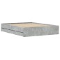 vidaXL Cama con cajones madera ingeniería gris hormigón 140x200 cm vidaXL Cama con cajones madera ingeniería gris hormigón 140x200 cm