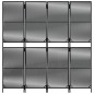 vidaXL Biombo de 4 paneles ratán sintético negro