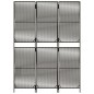 vidaXL Biombo de 3 paneles ratán sintético gris
