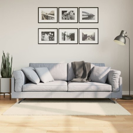 vidaXL Alfombra pelo largo aspecto brillante ISTAN crema 80x150 cm